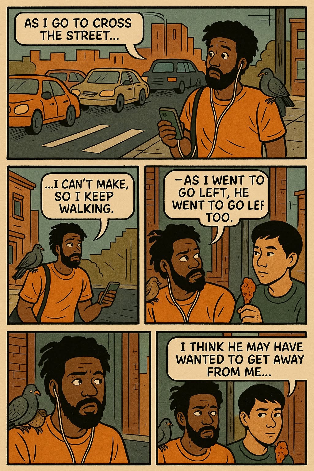 The Chicken Bone & the Crosswalk — panel 3
