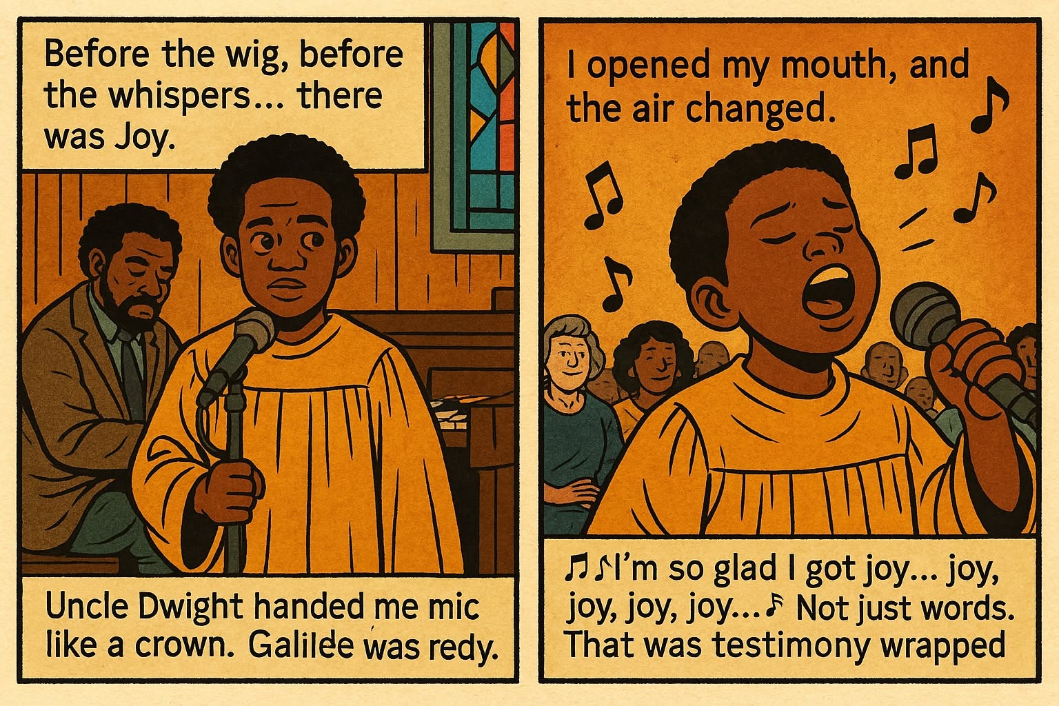 Sanctified Chaos & The Wig Heist — panel 1